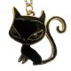 Pendentif avec un Chat Noir et Doré