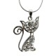 Pendentif Personnalisé Chat Strass et Eclat