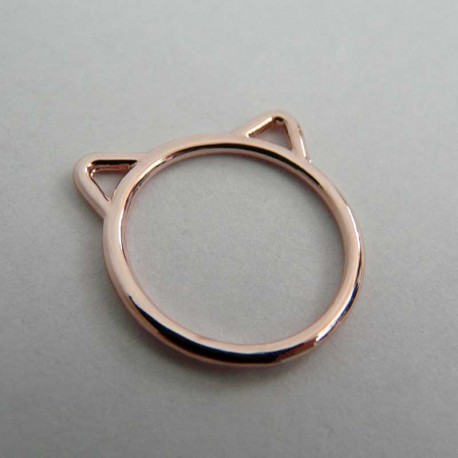 Bague Chat Fine Rose