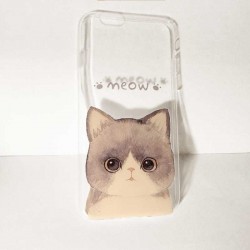 Coque Iphone Personnalisée Meow Gris