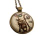 Pendentif avec un chat Steampunk