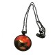 Pendentif motif Chats Rouge et Noir