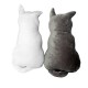 Coussin Kawaii Silhouette de Chat : un gris et un blanc