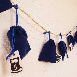 Calendrier de Noël Objets Chats BLEU