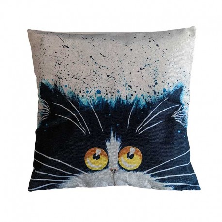 Coussin Tête de Chat Artiste