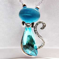 Pendentif Cristal turquoise