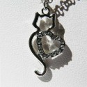 Pendentif femme Silhouette Chat et Cœur