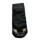 Chaussettes Noires et Blanches Fines Chat Noir