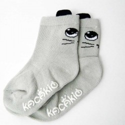 Chaussettes Chat Antidérapantes Grises