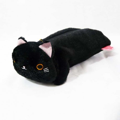 porte-monnaie enfant en peluche chat avec anneau porte-cles noir autres  accessoires fille