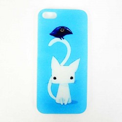 Coque Iphone 5 originale : Chat et Corbeau