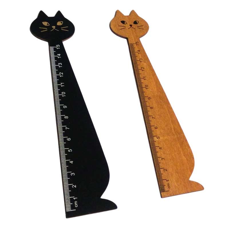 Fourniture Bureau Originale Nekoland Regle En Bois Chat