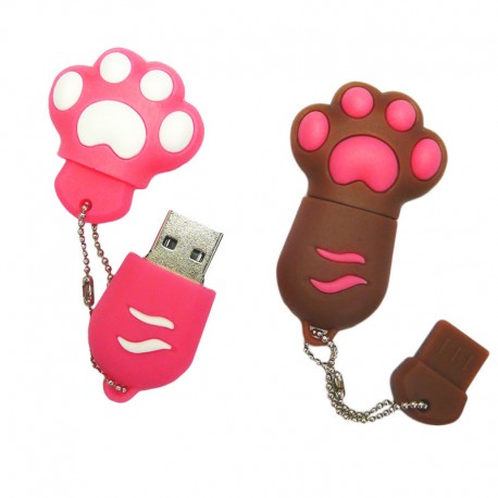 CLÉ USB 8GO PATTE CHAT BLEUE