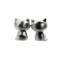 Boucles d'Oreilles Chatons Argent