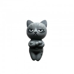 Figurine Chat Kawaii Grincheux