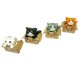 Figurine Mignonne Petit Chat Kawaii Dans son Carton