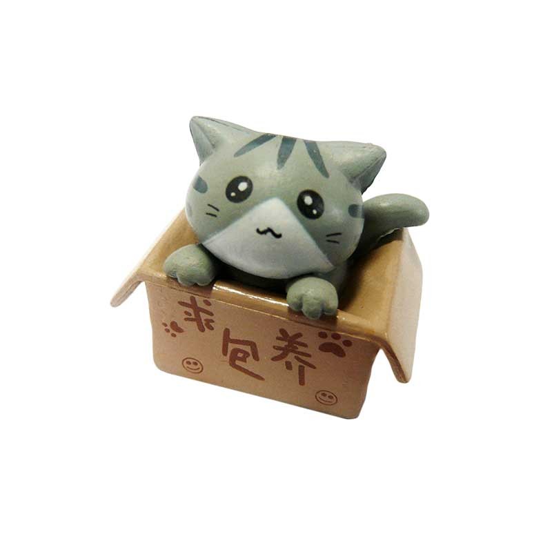 Figurine Kawaii Nekoland, Figurine de Chat dans un Carton