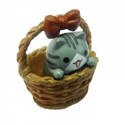 Figurine Chat dans un Panier