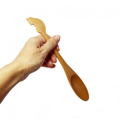 Ustensile Original Spatule Cuisine Bois Chat