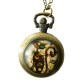 Montre de poche Steampunk Chat