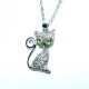 Pendentif mignon Chat Renard Vert