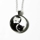 Pendentif chatons Yin et Yang