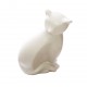 Sculpture design Moderne Silhouette de Chat Blanc