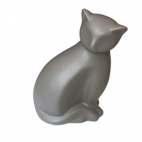 Statuette Moderne Silhouette de Chat Gris Anthracite