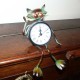 Horloge Insolite en Métal Chat Assis