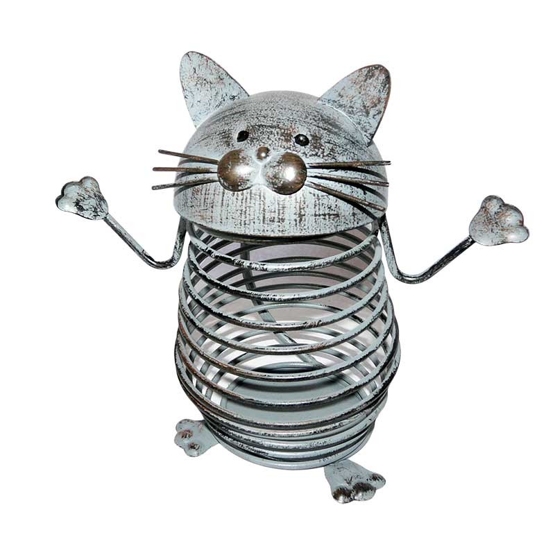 Sculpture de Chat Range-tout, Deco Chat métal Originale