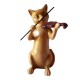 Statue Violoniste Chat Musicien