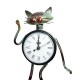 Sculpture Chat Metal Horloge