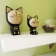 Objet de decoration en Bois 2 Chats