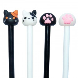 Ensemble de 5 Stylos Encre Gel avec Chats - Boutique Chat