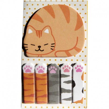 Papeterie mignonne Nekoland : Post it kawaii Patte de Chat