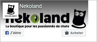 Page Facebook de la boutique chat Nekoland